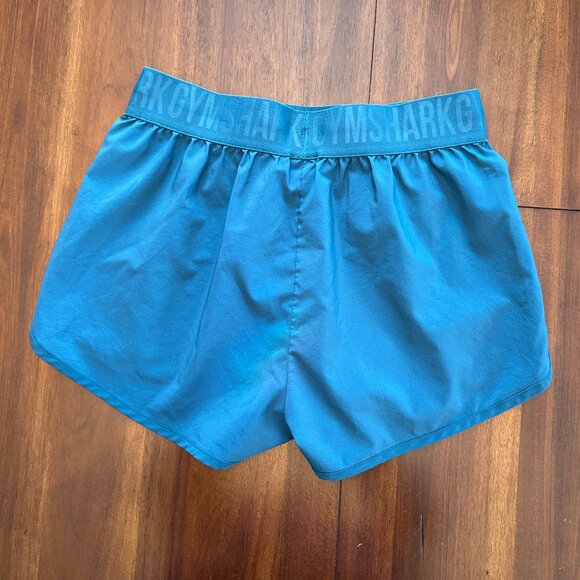 Gymshark Women's Training Loose Fit Shorts Teal Blue Size Medium - Picture 2 of 11